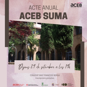 L&#039;acte anual de l&#039;ACEB Suma se celebrarà a Berga el 29 de setembre